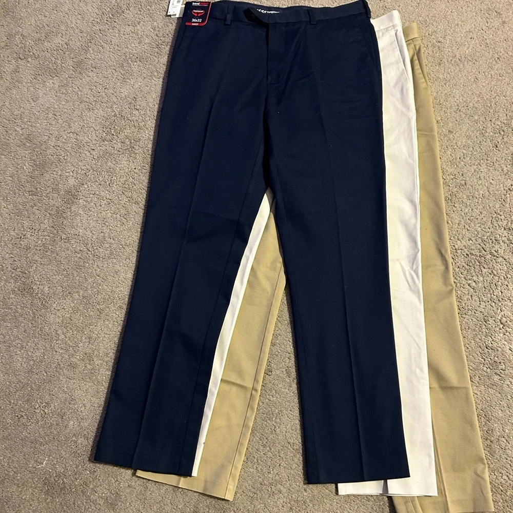 Roundtree‎ Yorke Travel Smart Slim Fit Corecomfort Pants 36x32 Lot Of 3 NWT